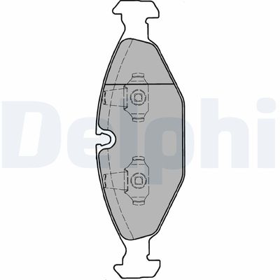 Zestaw klocków hamulcowych, hamulce tarczowe DELPHI LP1000