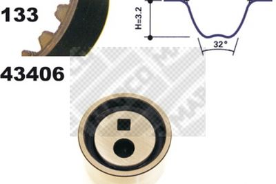 23406 MAPCO Комплект ремня ГРМ