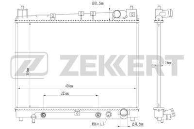 ZEKKERT MK-1582 Крышка радиатора  для TOYOTA ECHO (Тойота Ечо)