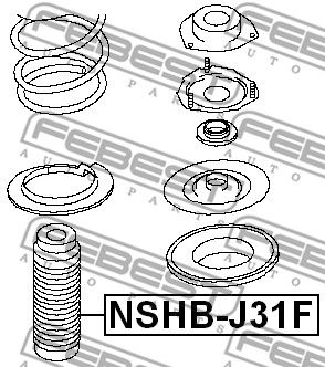 NSHB-J31F Пыльник переднего амортизатора  FEBEST FEBEST 