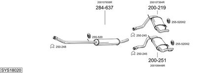 Изпускателна система BOSAL SYS18020
