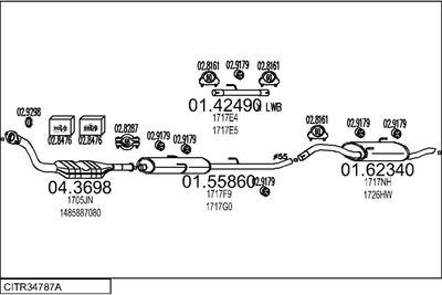 Układ wydechowy MTS CITR34787A134080