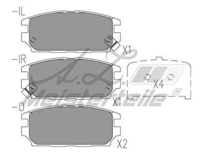 комплект спирачно феродо, дискови спирачки A.Z. Meisterteile AZMT-44-022-2274