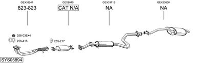 Układ wydechowy BOSAL SYS05894