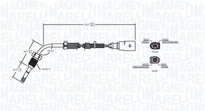 Senzor, temperatura gaze evacuare MAGNETI MARELLI 172000101010