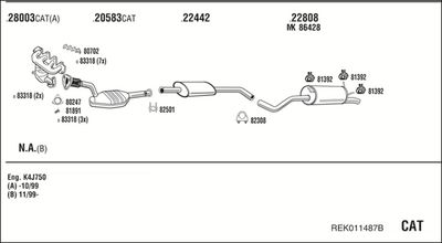 Układ wydechowy WALKER REK011487B