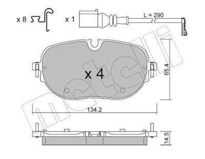 BREMSBELAGSATZ SCHEIBENBREMSE