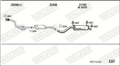 SISTEM DE ESAPAMENT WALKER RET15768