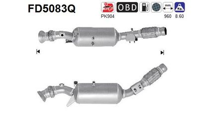 Filtr sadzy / filtr cząstek stałych, układ wydechowy AS FD5083Q