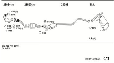 Układ wydechowy WALKER REK016502AB