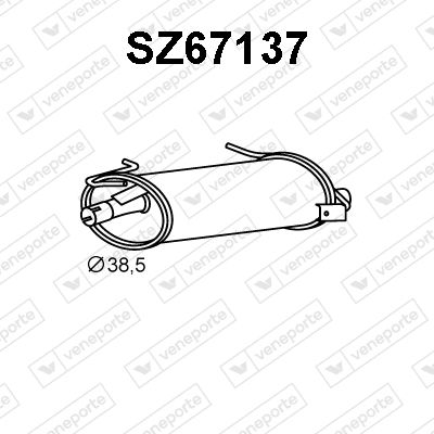 Глушитель выхлопных газов конечный VENEPORTE SZ67137 для SUZUKI SWIFT