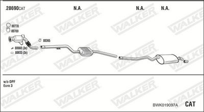 Изпускателна система WALKER BWK019097A