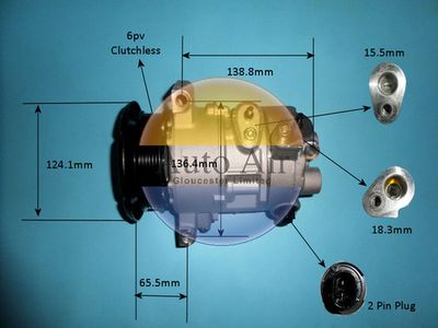 Compressor, air conditioning Auto Air Gloucester 14-9770P