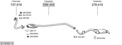 Układ wydechowy BOSAL SYS05215