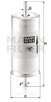 MANN-FILTER WK 413 Топливный фильтр  для FIAT CINQUECENTO (Фиат Кинqуекенто)