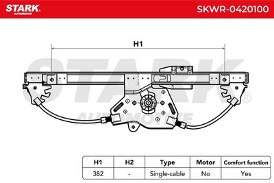 стъклоподемник STARK SKWR-0420100