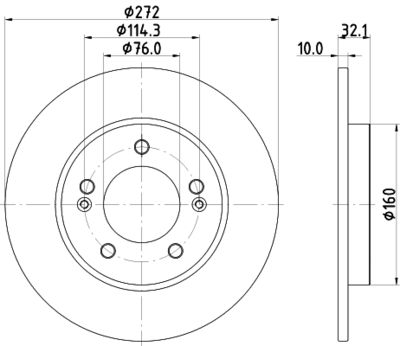 Тормозной диск HELLA 8DD 355 126-501 для KIA XCEED