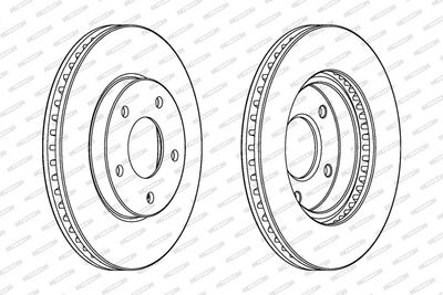 BREMSSCHEIBE FERODO DDF1599C 1
