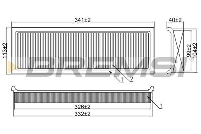 Воздушный фильтр BREMSI FA2163 для FIAT UNO