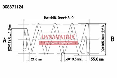 Пружина ходовой части DYNAMATRIX DCS871124 для FIAT MAREA