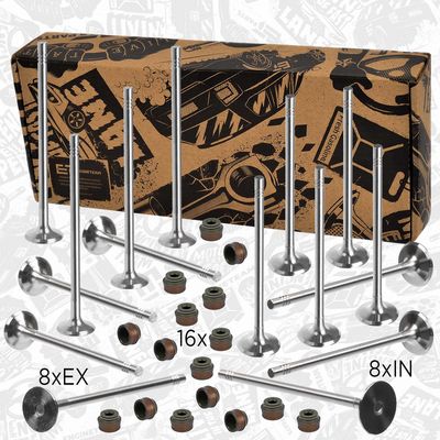 Kleppenset, in-/uitlaatklep - VS0006 - ET ENGINETEAM