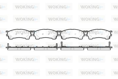 Комплект тормозных колодок, дисковый тормоз WOKING P5153.04 для MAZDA MX-6
