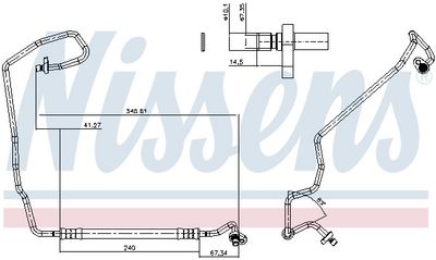 тръбопровод високо налягане, климатизация NISSENS 847019
