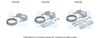 Монтажный комплект, катализатор BM CATALYSTS FK92136 для RENAULT FLUENCE