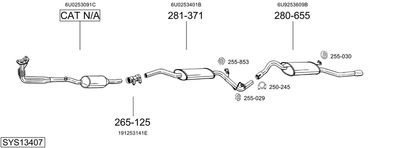 SISTEM DE ESAPAMENT BOSAL SYS13407