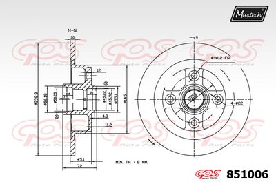 Тормозной диск MAXTECH 851006 для HONDA PRELUDE