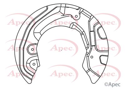 Splash Panel, brake disc APEC ASG1019
