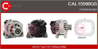 Генератор CASCO CAL15590GS для CITROËN DS3