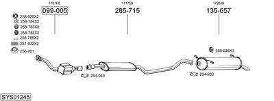 Układ wydechowy BOSAL SYS01245