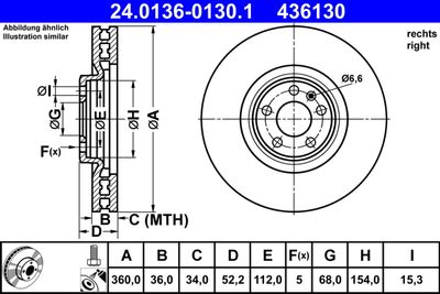 Bromsskiva ATE 24.0136-0130.1