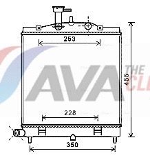 радиатор, охлаждане на двигателя AVA Clever Choice KA2172