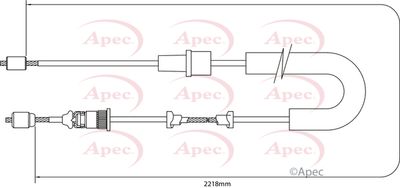 Cable Pull, parking brake APEC CAB1376