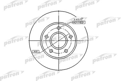 Тормозной диск PATRON PBD1647 для FORD SCORPIO