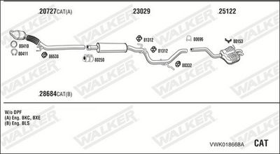 SISTEM DE ESAPAMENT WALKER VWK018668A