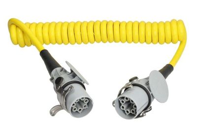 Spiraalvormige elektrische draad (slang/leiding type: SmartCharge, werkende lengte 3,5m, maximale lengte 4,5m, aantal pinnen: 7, aantal lijnen: 3x1 4x6pcs, laadlift plastic pluggen)