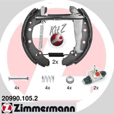 Комплект тормозных колодок ZIMMERMANN 20990.105.2 для AUDI A2