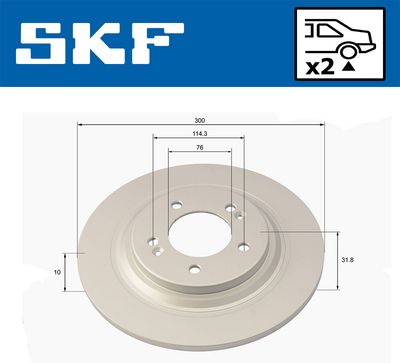 спирачен диск SKF VKBD 91370 S2