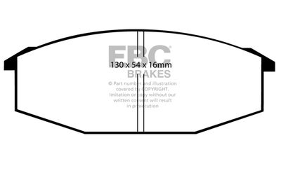 Комплект тормозных колодок, дисковый тормоз EBC Brakes DP352 для NISSAN URVAN