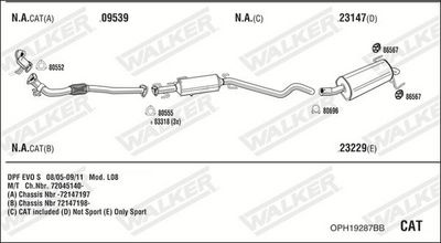 SISTEM DE ESAPAMENT WALKER OPH19287BB