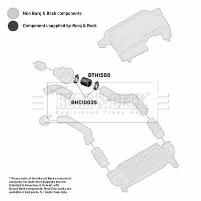 Charge Air Hose Borg & Beck BTH1588