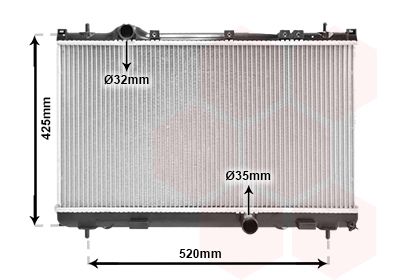 VAN WEZEL 07002101 Радиатор охлаждения двигателя  для DODGE  (Додж Неон)