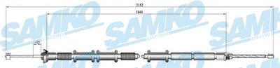 Тросик, cтояночный тормоз SAMKO C1320B для FIAT DOBLO
