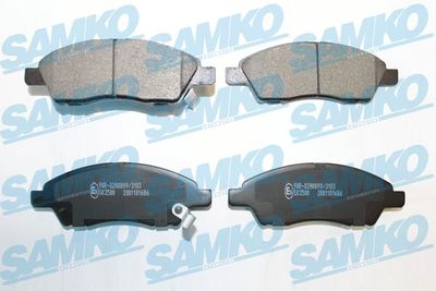 Комплект тормозных колодок, дисковый тормоз SAMKO 5SP1686 для NISSAN NOTE