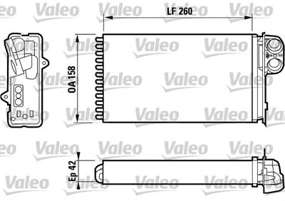 VALEO 812161 Радіатор пічки для RENAULT (Рено)