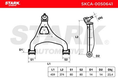 носач, окачване на колелата STARK SKCA-0050641
