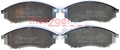 SET PLACUTE FRANA FRANA DISC METZGER AUTOTEILE 1170101 1